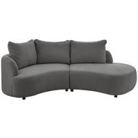 Ecksofa Doppo, Graubraun S: 139x250 cm - Graubraun/Schwarz, MODERN, Textil (139/250cm) - Livetastic