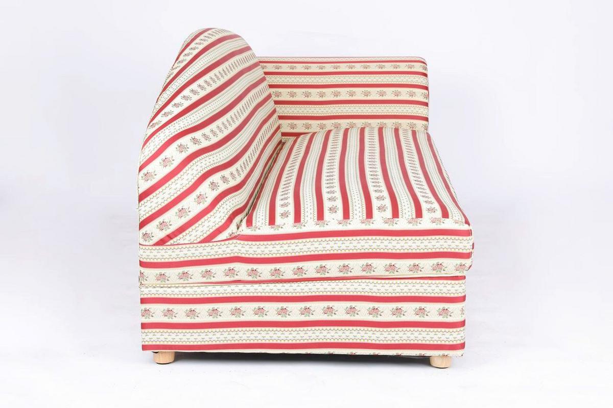 3-Sitzer Lorette Armlehne rechts,ca.193x83x85cm - Bordeaux/Rot, Basics, Holz/Textil (193/83/85cm)