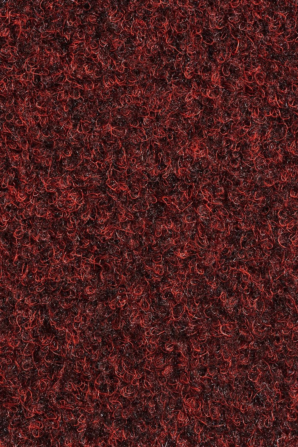 Teppichfliese Rot Solid Vel 50x50 cm Florhöhe 4 mm - Rot, Basics, Textil (50/50cm)