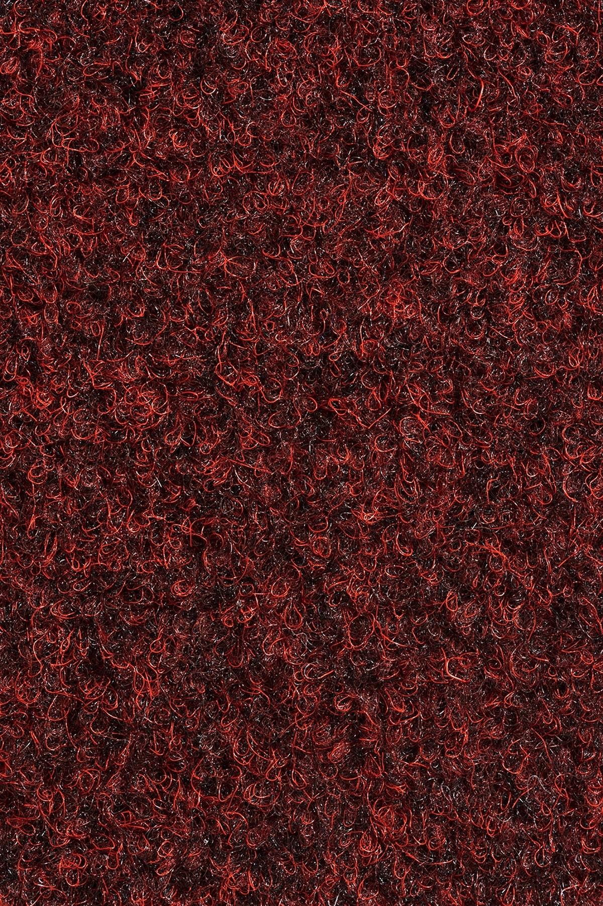 Teppichfliese Rot Solid Vel 50x50 cm Florhöhe 4 mm - Rot, Basics, Textil (50/50cm)