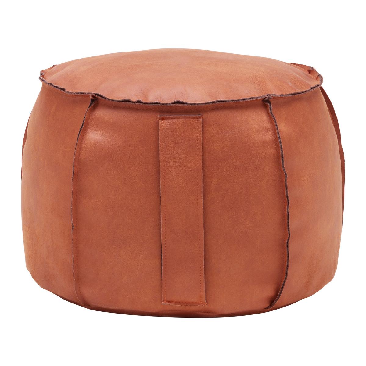 Taburet FALUN II, kožený vzhled lískového ořechu - barvy lískového ořechu, Moderní, textil (60/36cm) - Mömax