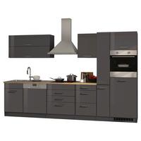 Küchenblock Mailand Graphitfarben B: 330cm - Graphitfarben/Sonoma Eiche, MODERN, Holzwerkstoff (330cm) - Held