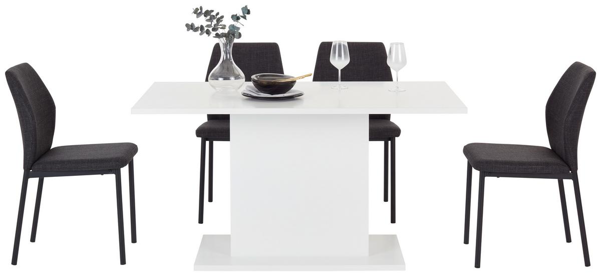 Esstisch Oskar 138x80 cm Weiß - Weiß, MODERN, Holzwerkstoff (138/76/80cm)
