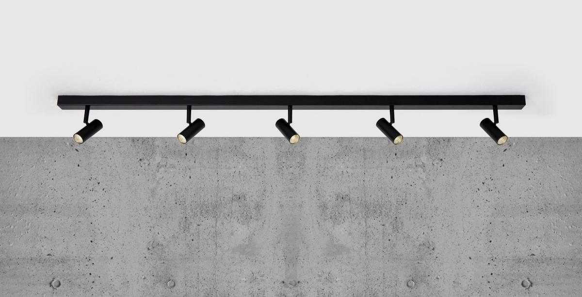 Deckenstrahler Omari Schwarz L: 118 Cm - Schwarz, Design, Metall (118/12/3,5cm) - Nordlux