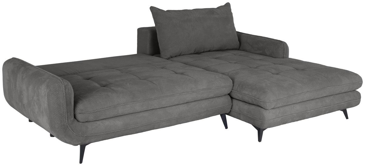Ecksofa Wave - Schwarz/Grau, MODERN, Holz/Textil (266/189cm)