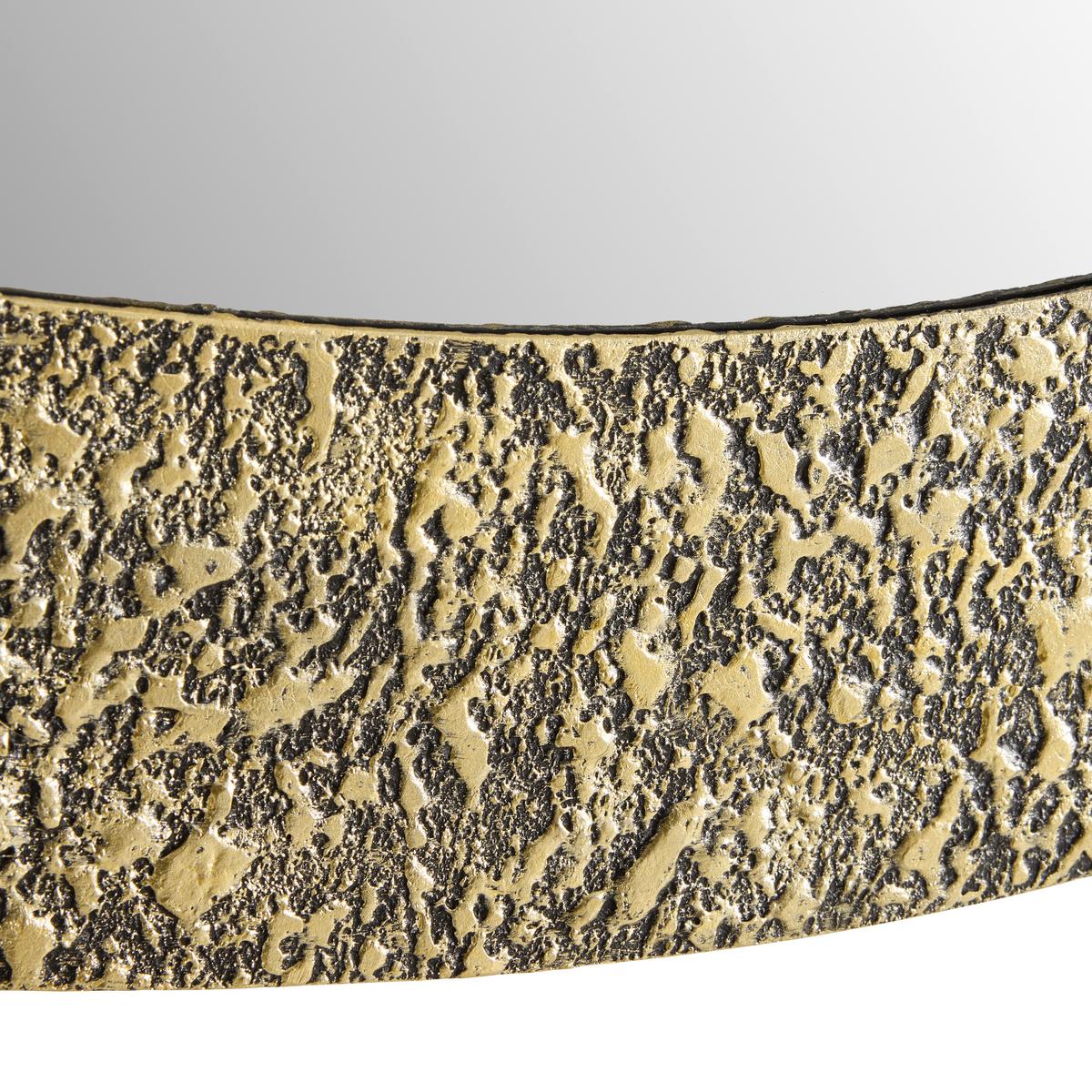 ZRKADLO RAMYA -TREND- - zlatohnedá, Lifestyle, kov/kompozitné drevo (71/79/3cm) - Premium Living