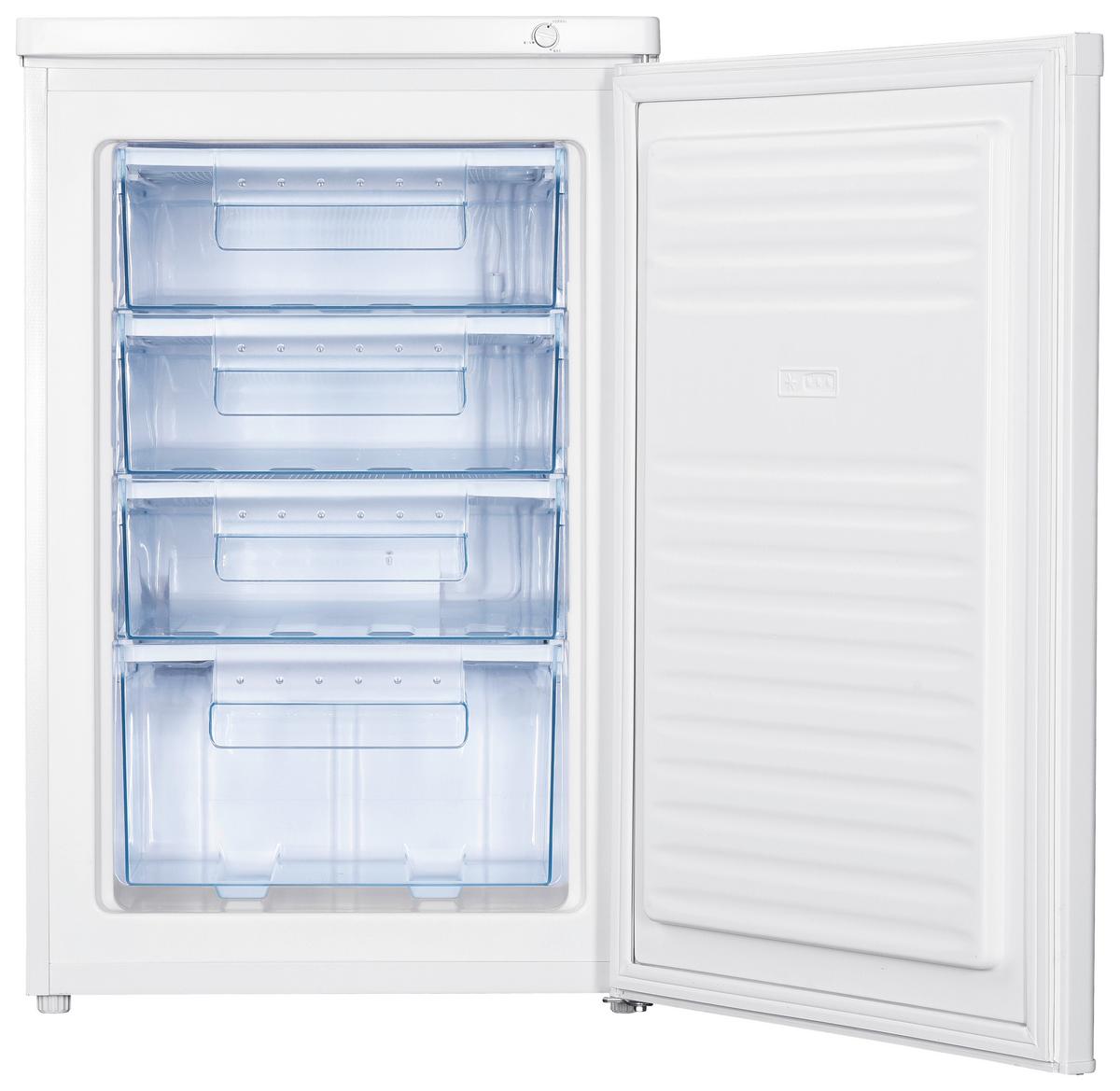 Gefrierschrank Nabo Weiß 55x85 Cm 91 L Freistehend - Weiß, Basics, Glas/Kunststoff (55/85/58cm) - Nabo