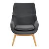 Křeslo FELIA tmavě šedá - šedá/barvy buku, Moderní, dřevo/textil (71/92,5/79cm) - Bessagi Home