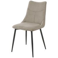Vierfußstuhl Vera Beige Echtholz Beine - Beige/Schwarz, KONVENTIONELL, Holz/Textil (46/86/59cm) - Nedis SmartLife