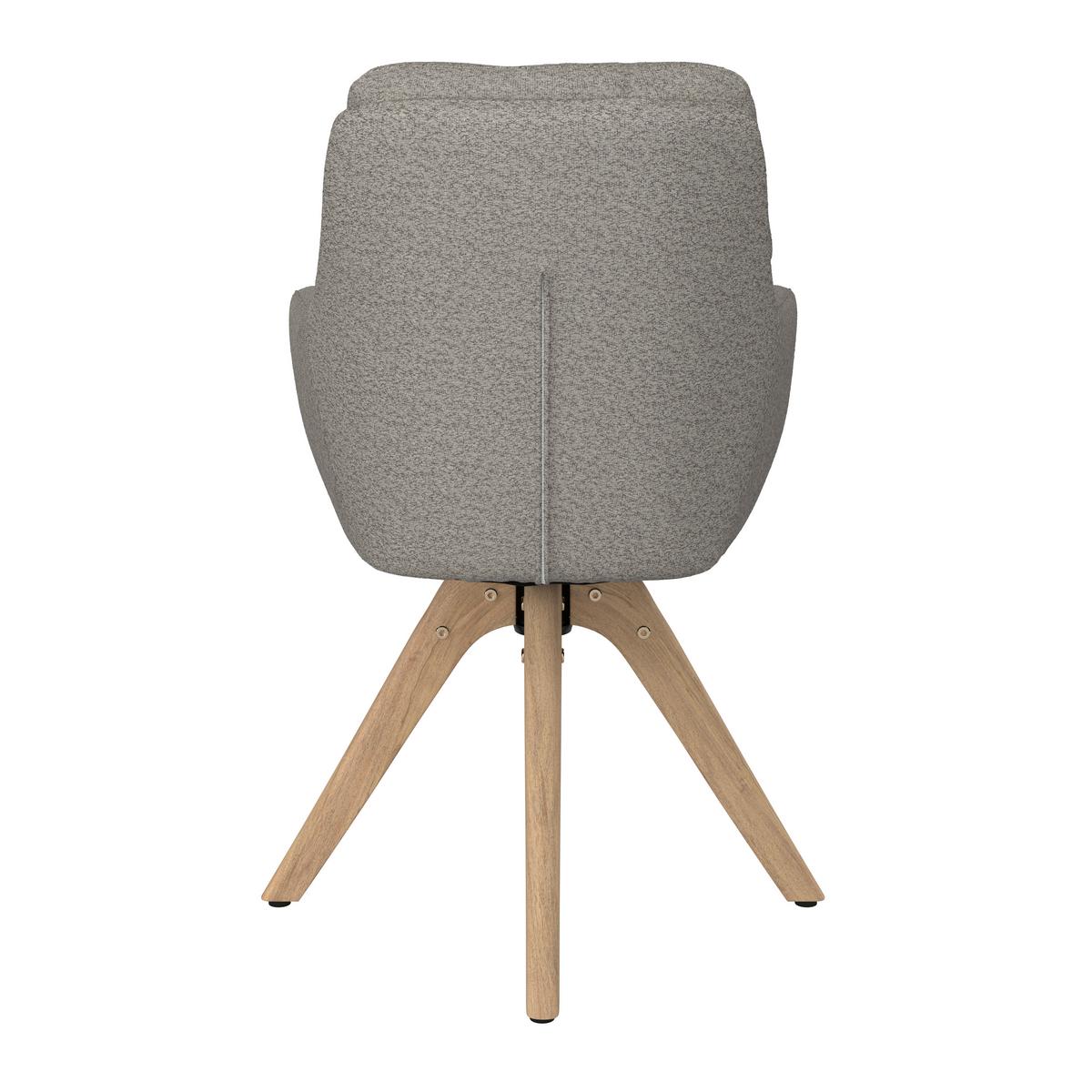 ŽIDLE S PODRUČKAMI JUANA - světle šedá/přírodní barvy, Moderní, dřevo/textil (61/93/65cm) - Bessagi Home