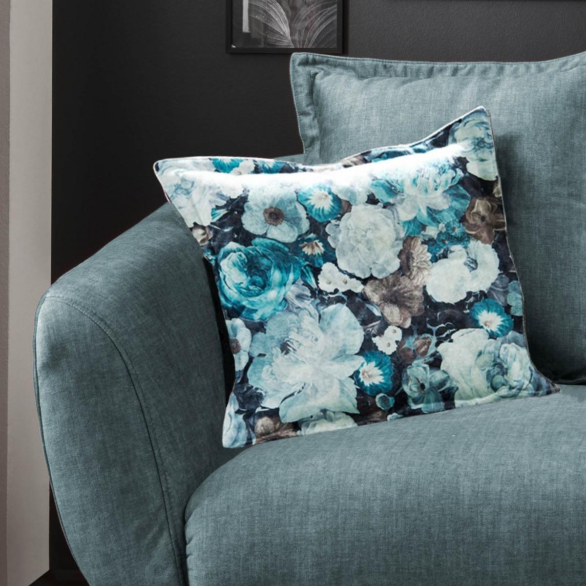 2,5-Sitzer Baggio Dblau B: 196 cm - Blau/Buchefarben, MODERN, Textil (196/94/103cm) - Livetastic