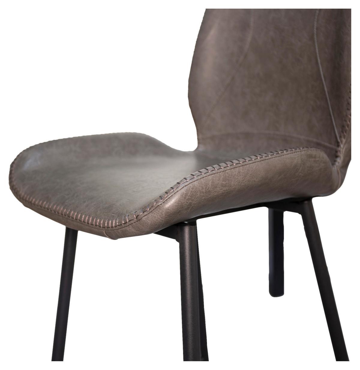 Barhocker-Set Barron - Anthrazit/Schwarz, KONVENTIONELL, Kunststoff/Textil (47/99/40cm) - MID.YOU