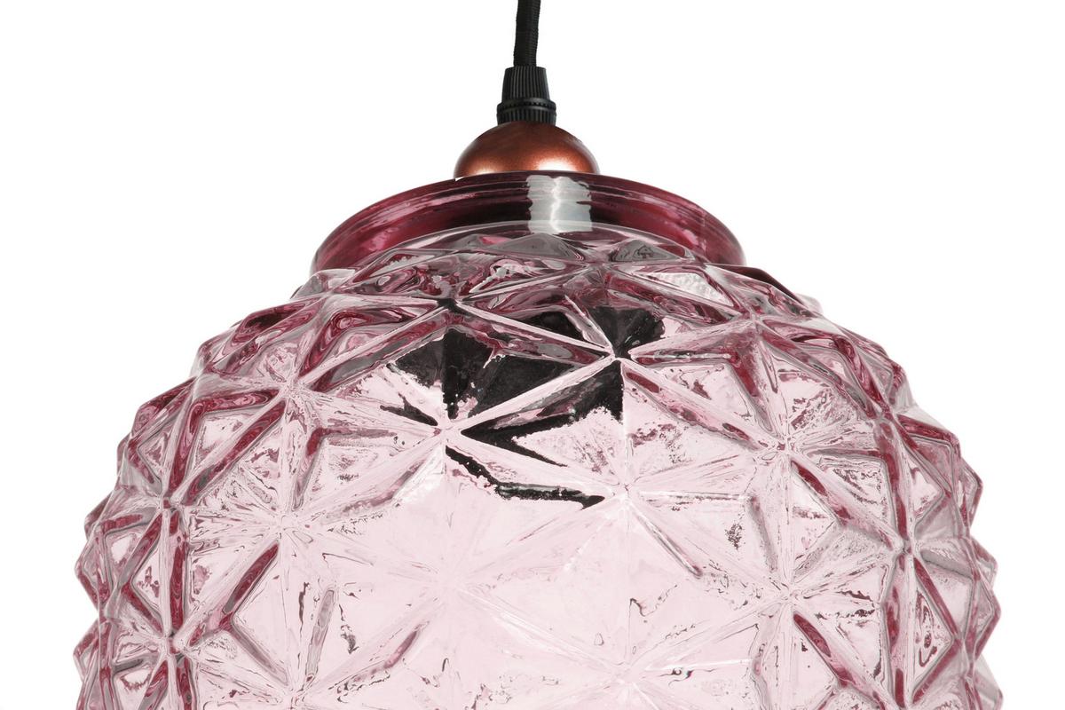 Hängeleuchte Vila Violett B: 18 cm - Violett, Basics, Glas (18/18/24cm) - Kayoom
