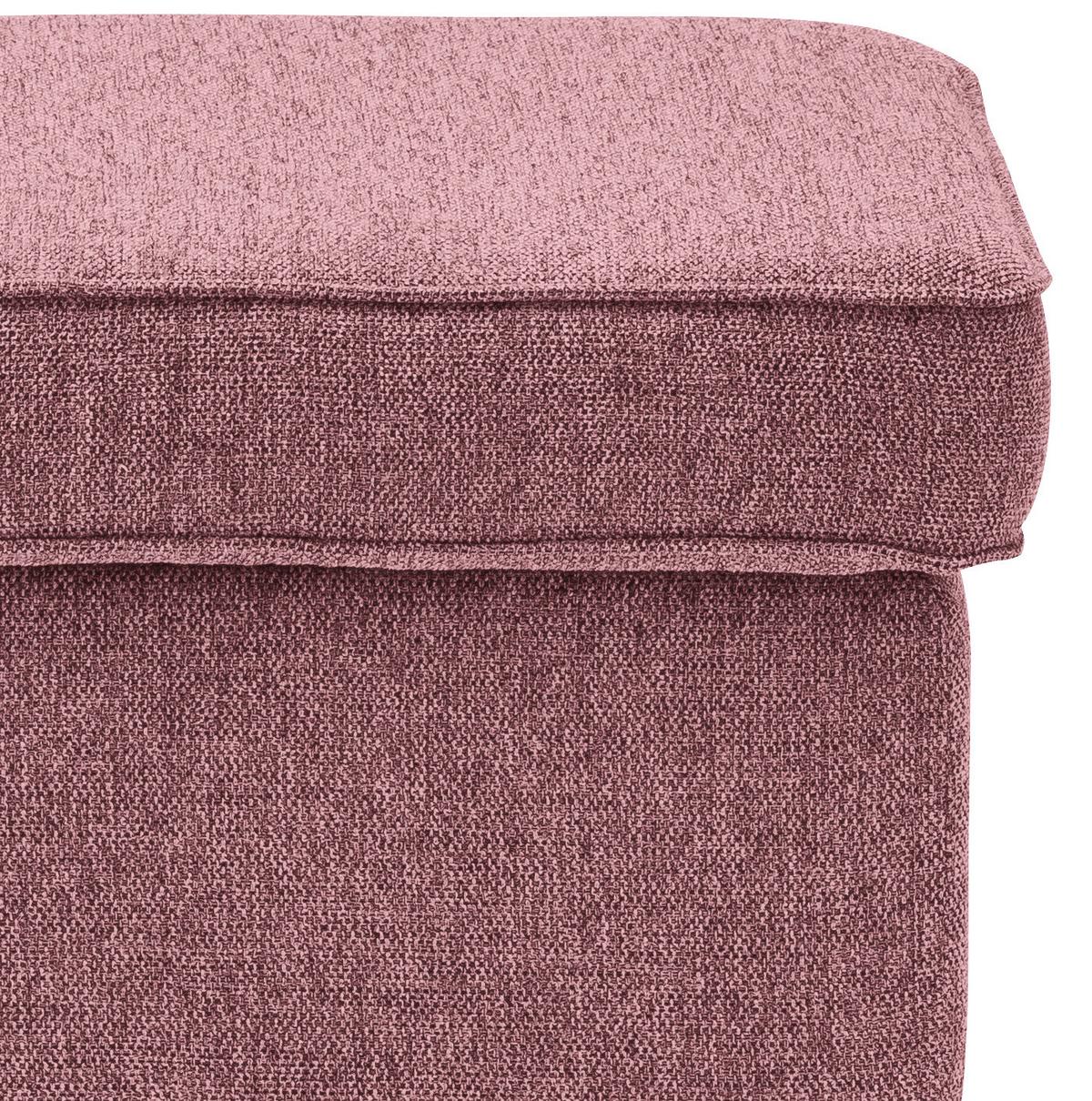 Hocker Oskar - Schwarz/Rosa, Basics, Holzwerkstoff/Textil (63/43/42cm) - MID.YOU