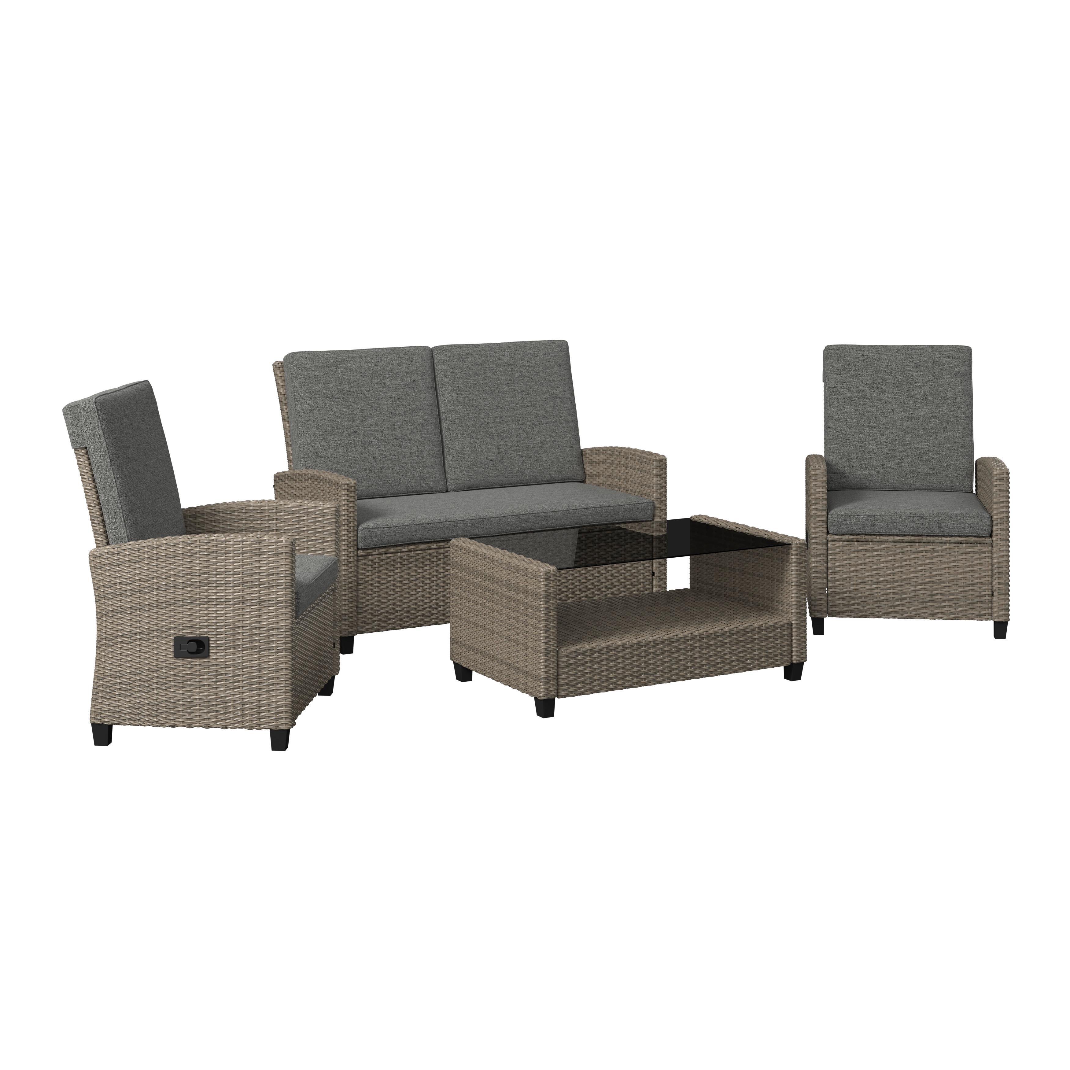 ZAHRADNÍ SADA HANNAH - šedá, Basics, kov/textil - Mömax