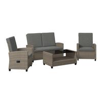 ZAHRADNÍ SADA HANNAH - šedá, Basics, kov/textil - Mömax