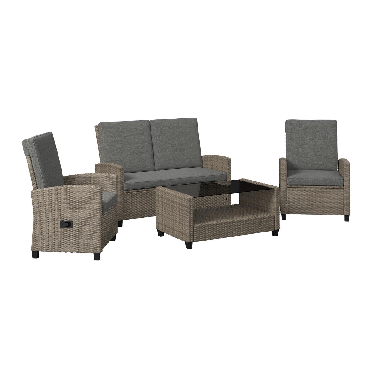 ZAHRADNÍ SADA HANNAH - šedá, Basics, kov/textil - Mömax