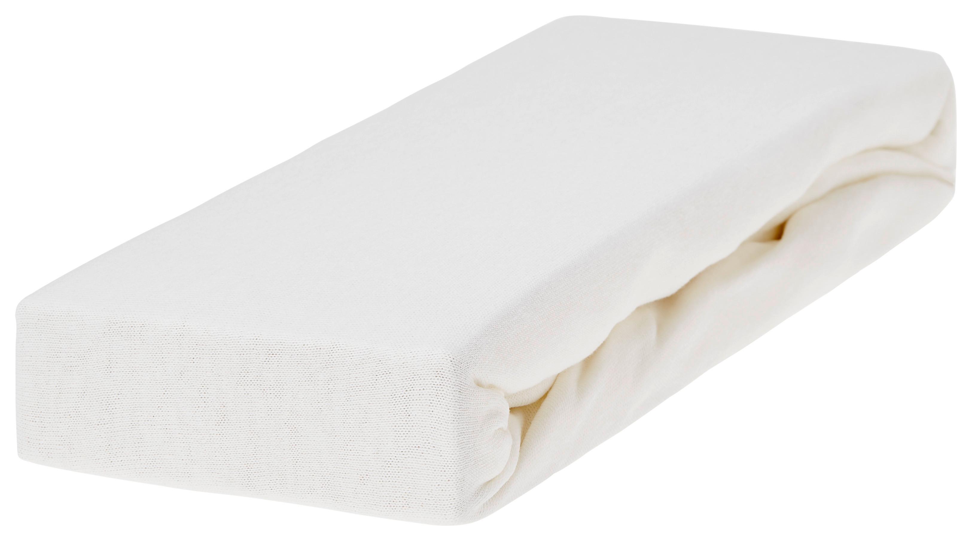 Spannleintuch Nathalie Weiß 90x200 cm Baumwolle