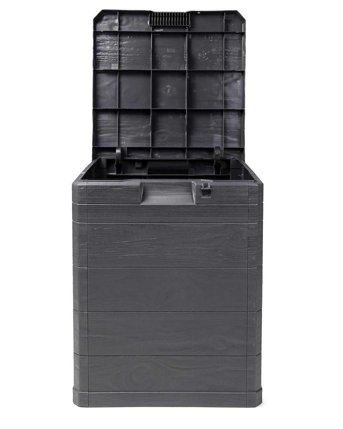 Kissenbox Madera Mini 44x50x43cm 90 L Anthrazit - Anthrazit, Basics, Kunststoff (44/50/43cm)