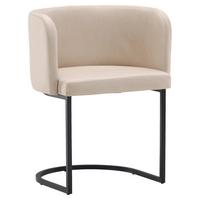 Stuhl Simrishamn - Beige/Schwarz, Design, Kunststoff/Textil (58/75/60cm) - Livetastic