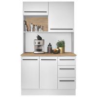 KREDENC DENVER 120 WHITE - bílá/černá, Design, kompozitní dřevo/plast (120/211/60cm) - MID.YOU