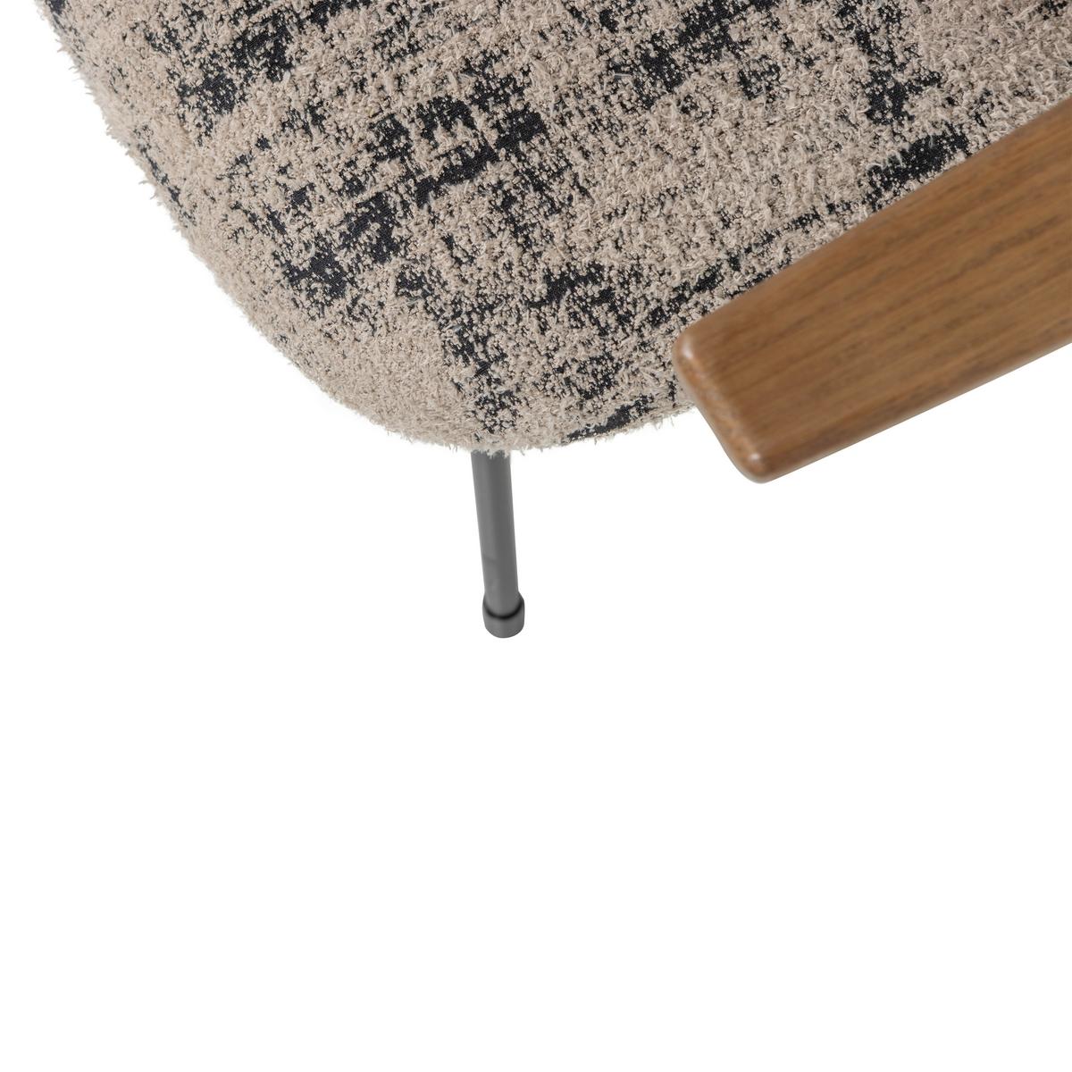 Sessel Aure Beige B: 69cm - Beige/Schwarz, Design, Holz/Textil (69/69/64cm) - Livetastic