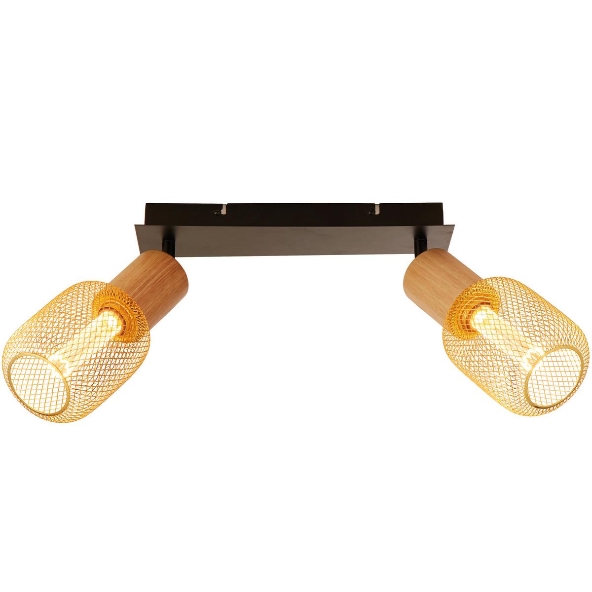 Strahler 50211-2na - Schwarz, Natur, Holz/Metall (18/9/43cm)