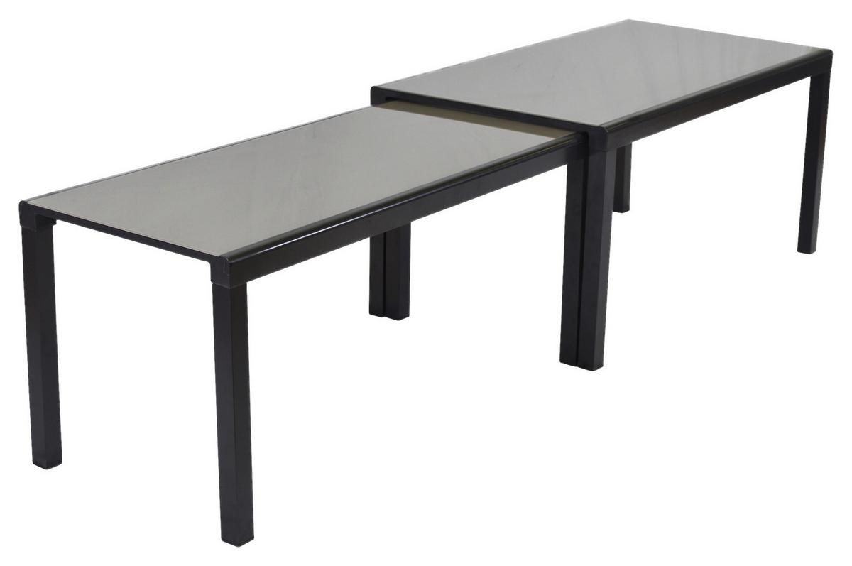 Gartentisch Ausziehbar Flex Metall L 160-320 Cm - Graphitfarben, MODERN, Glas/Metall (160-320/90/78cm) - Gardenson