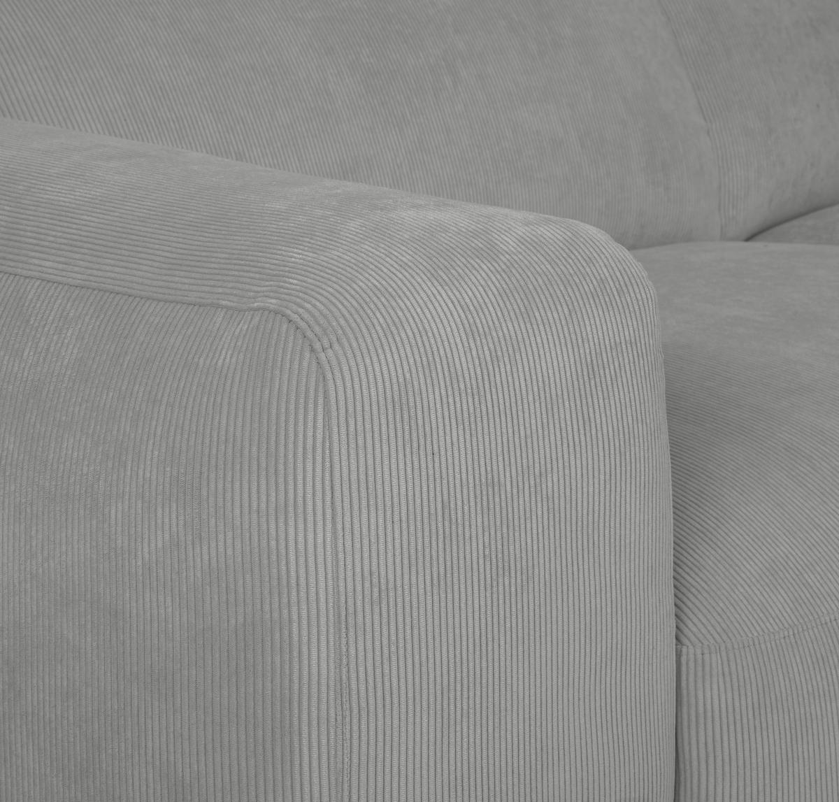 3-sitzer-sofa Hannah Hellgrau B: 247 Cm - Hellgrau/Schwarz, Design, Textil (247/75/104cm) - MID.YOU