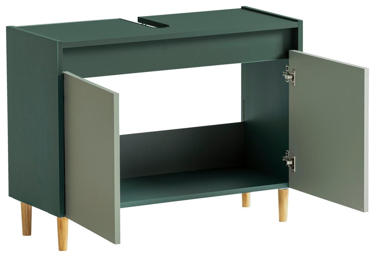 Waschbeckenunterschrank Lovis Wbu 800 - Waldgrün/Dunkelgrün, MODERN, Holzwerkstoff (80,0/60,0/33,0cm) - MID.YOU