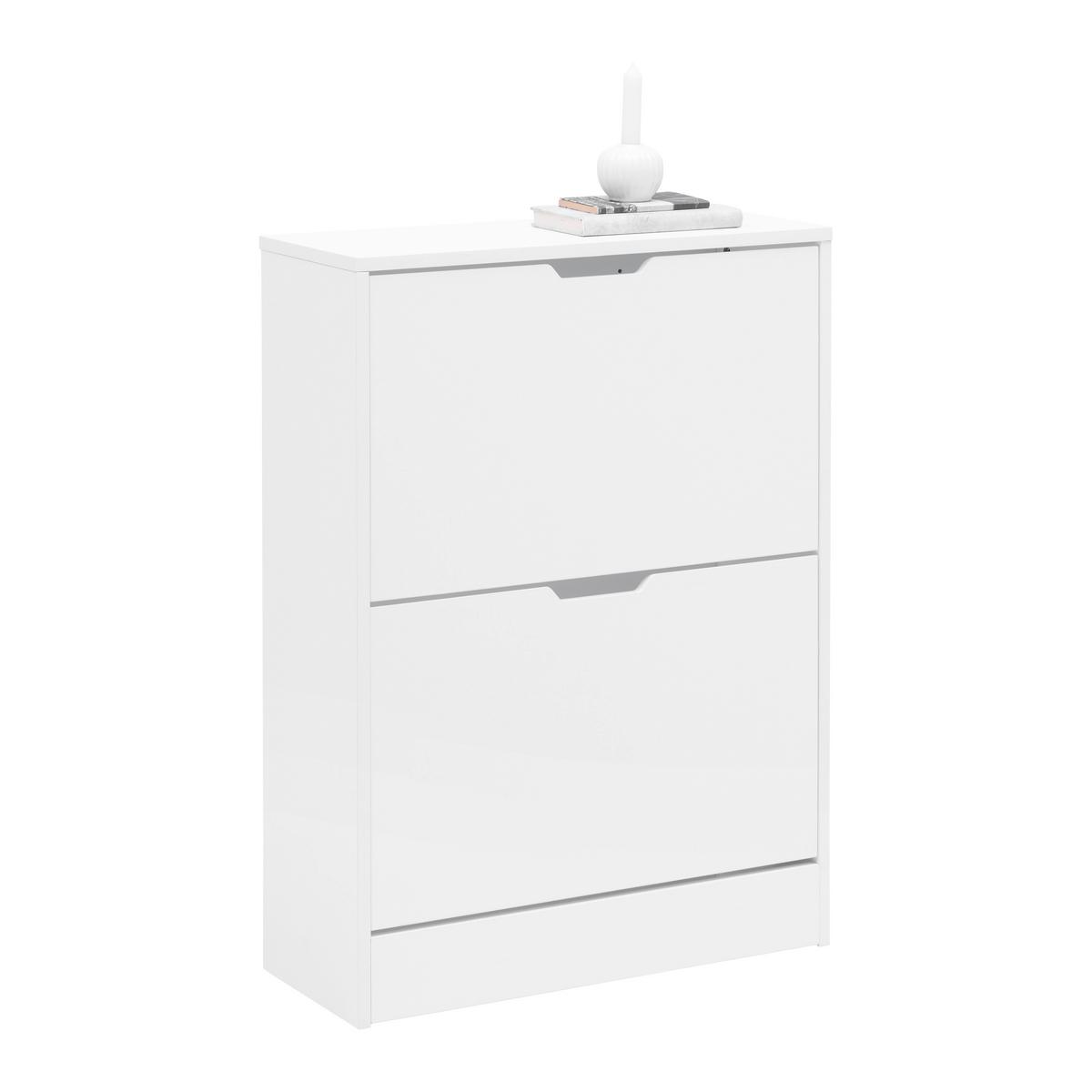 VÝKLOPNÁ SKRINKA NA TOPÁNKY RUDI - biela, Konventionell, kompozitné drevo (60/83/24cm) - Based