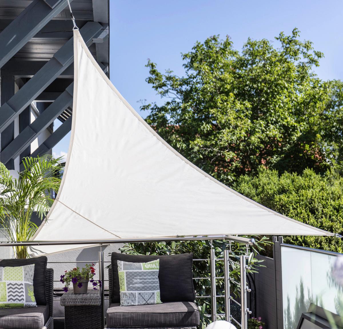 Sonnensegel Dreieck 3x3x3 M - Weiß, Basics, Kunststoff (300/300/300cm) - Windhager