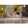 3-sitzer-sofa Hannah Rosa B: 247 Cm - Schwarz/Rosa, Design, Textil (247/75/104cm) - MID.YOU