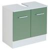 Waschbeckenunterschrank Riga Grün/weiß B: 60 Cm - Weiß/Grün, MODERN, Holzwerkstoff (60/56/35cm) - Held