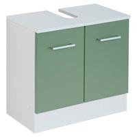 Waschbeckenunterschrank Riga Grün/weiß B: 60 Cm - Weiß/Grün, MODERN, Holzwerkstoff (60/56/35cm) - Held