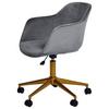 Drehstuhl Shell Worx - Goldfarben/Grau, MODERN, Kunststoff/Textil (56,5/59/78-87cm) - Livetastic