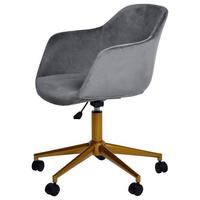 Drehstuhl Shell Worx - Goldfarben/Grau, MODERN, Kunststoff/Textil (56,5/59/78-87cm) - Livetastic
