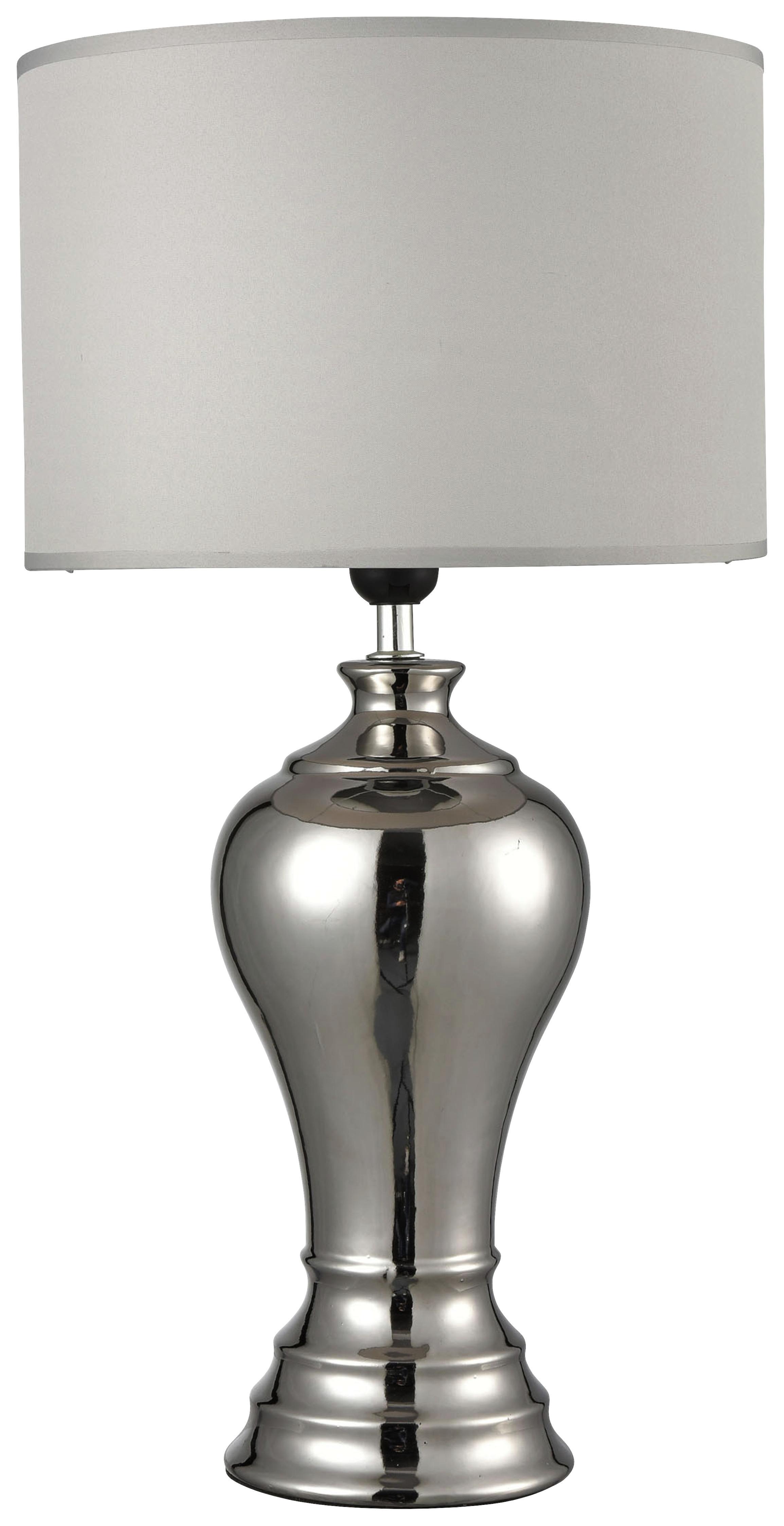 Asztali Lámpa Helga - Taupe/Ezüst, Basics, Kerámia/Textil (30/60cm) - James Wood