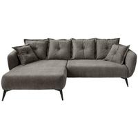 Ecksofa Baggio Graubraun S: 162x277 Cm - Graubraun/Schwarz, MODERN, Textil (162/277cm) - Livetastic