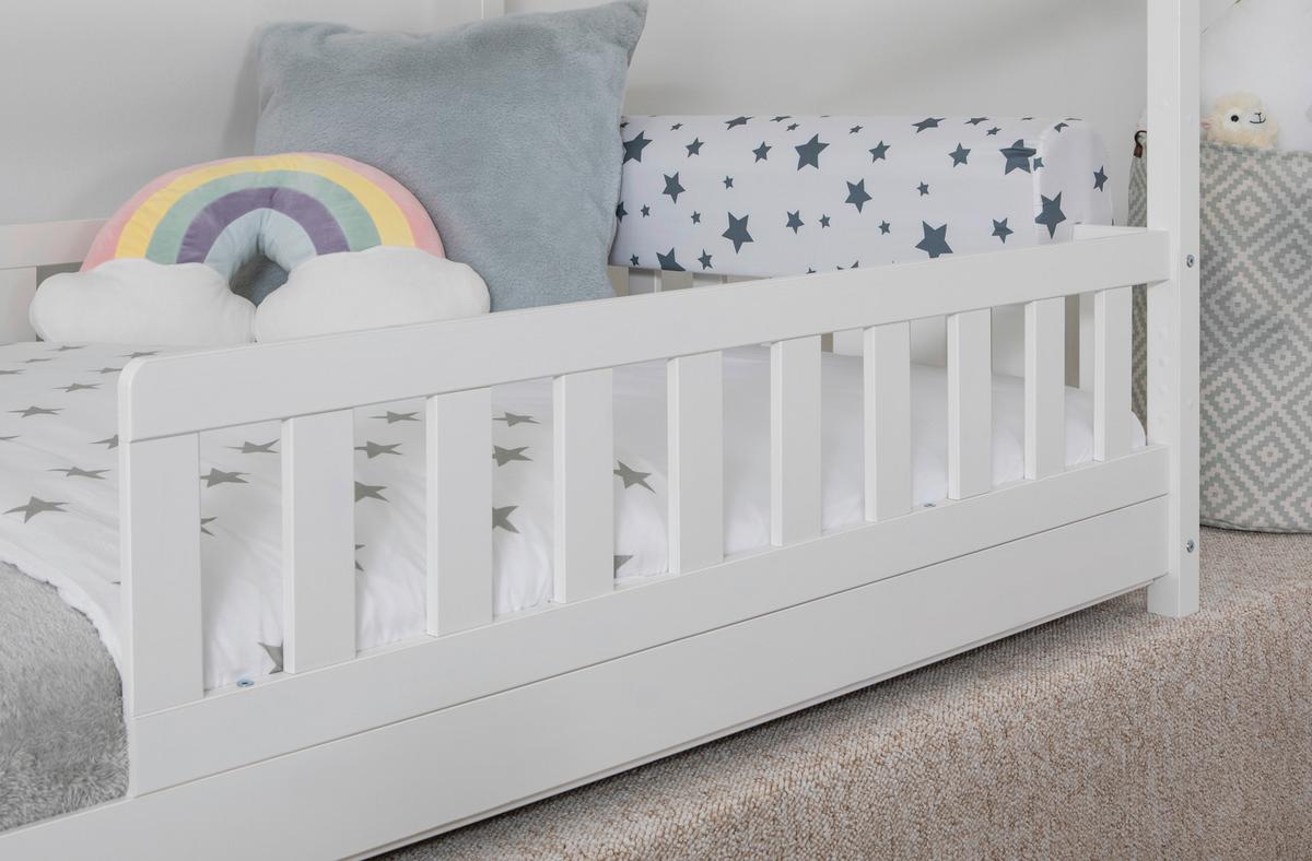 Ausziehbett Echtholz Mit Bettkasten 100x200 Cm Duo Weiß - Weiß/Naturfarben, MODERN, Holz (100/200cm) - MID.YOU