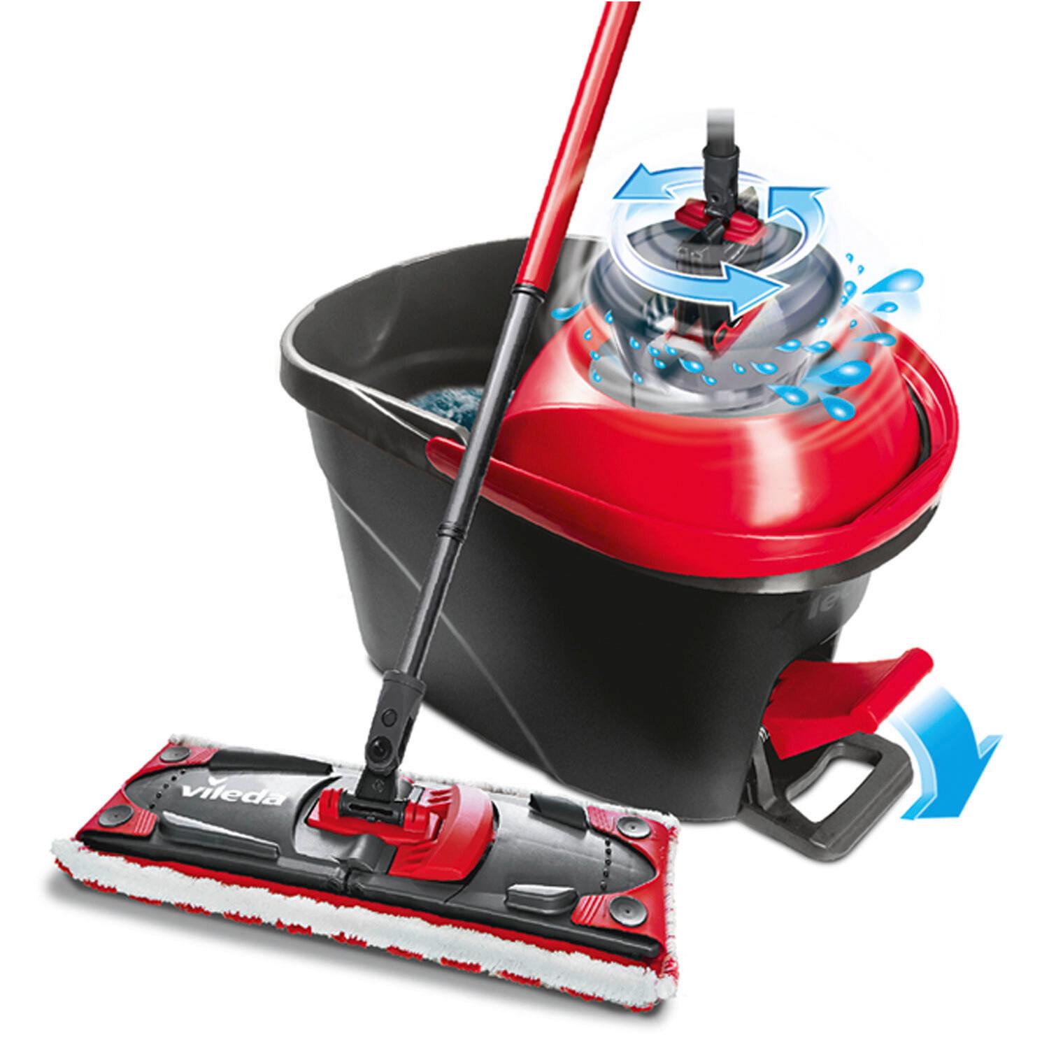ČISTICÍ SADA NA PODLAHY ULTRAMAX TURBO - tmavě šedá/červená, Basics, kov/plast (29.6/29.3/48.6cm) - Vileda