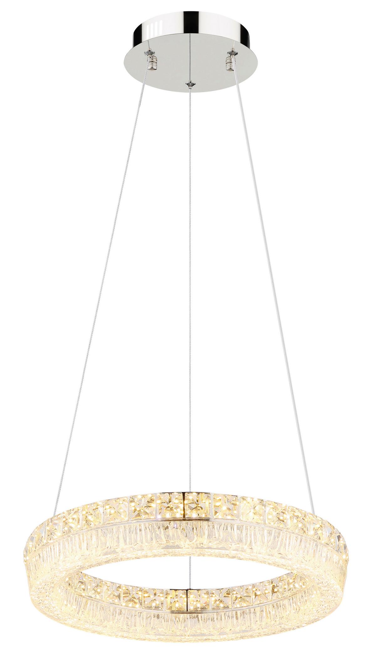 ZÁVESNÉ LED SVIETIDLO LAUREL - priehľadné/číra, Konventionell, kov/plast (40/120cm) - Globo