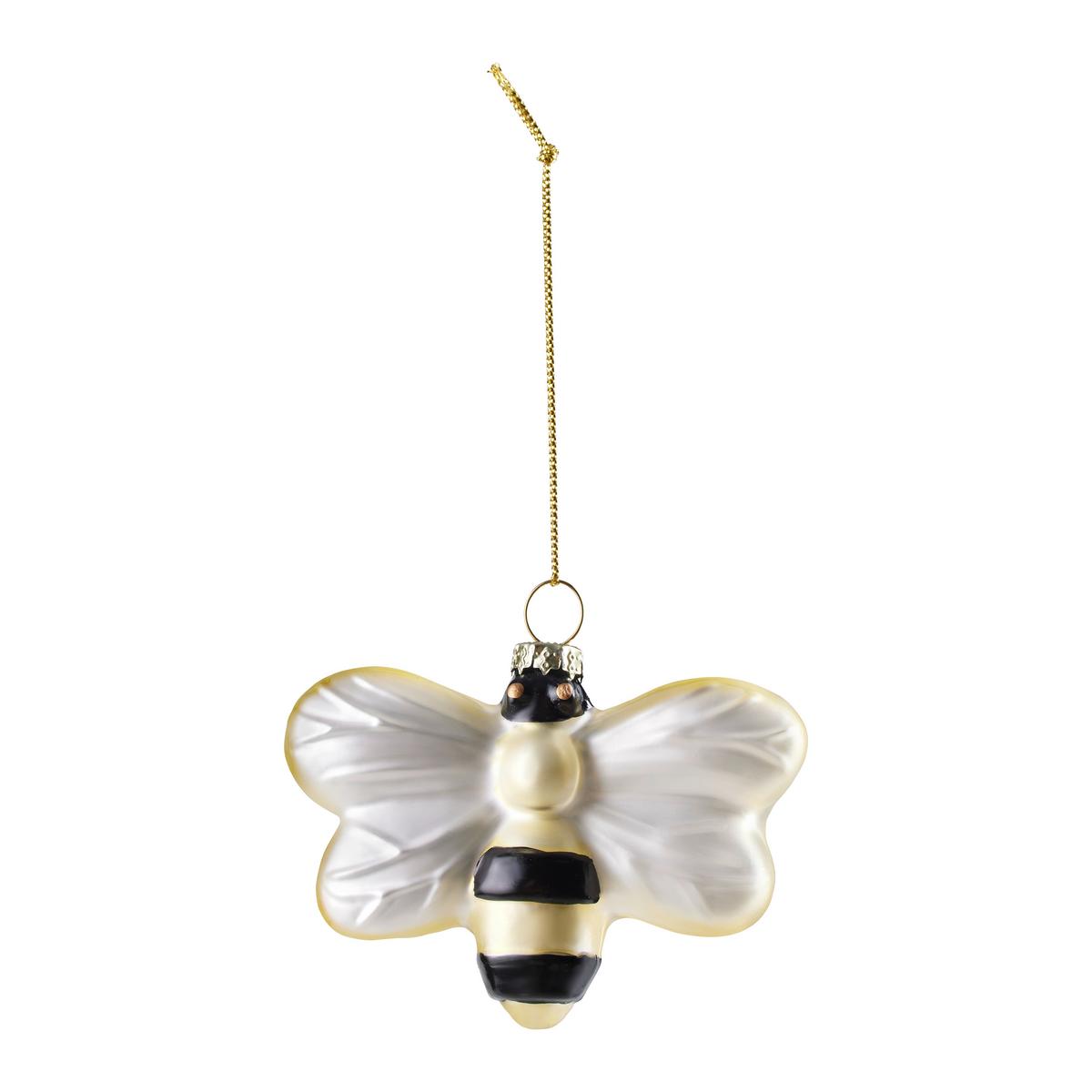 vánoční ozdoba na stromeček FIGURES -PAZ- - bílá/černá, sklo (8,5/7/2cm) - Modern Living