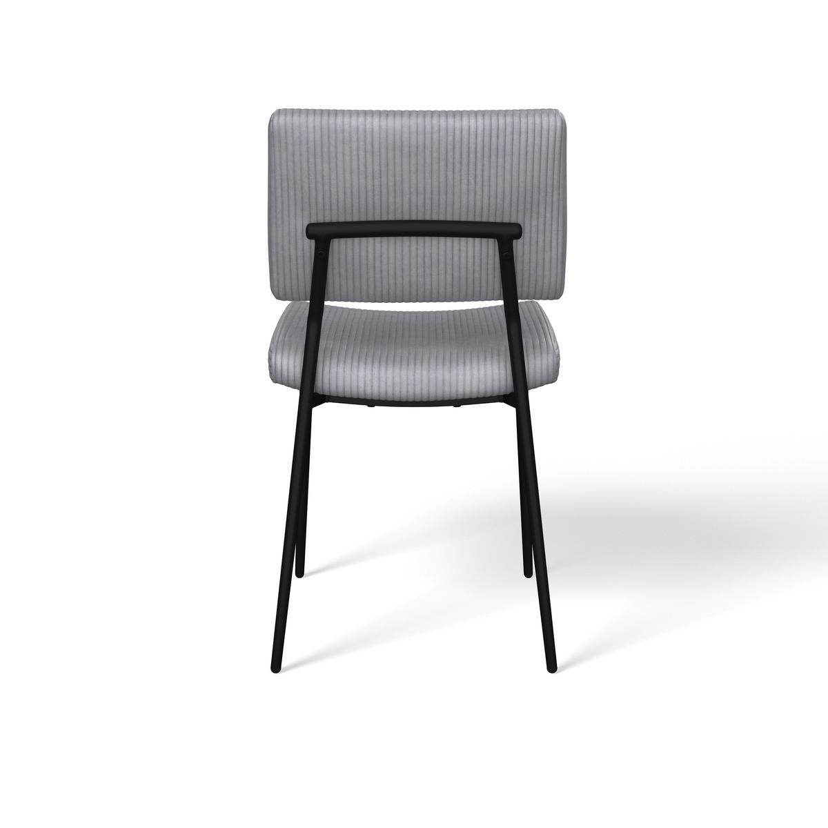 Stolička ELIA sivá - čierna/sivá, Modern, kov/drevo (56/85/47cm) - Bessagi Home