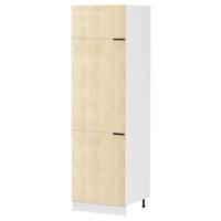 GESCHIRRSCHRANK FASOLA - Honigeiche/Weiß, Trend, Holzwerkstoff/Kunststoff (60/207/57cm) - MID.YOU