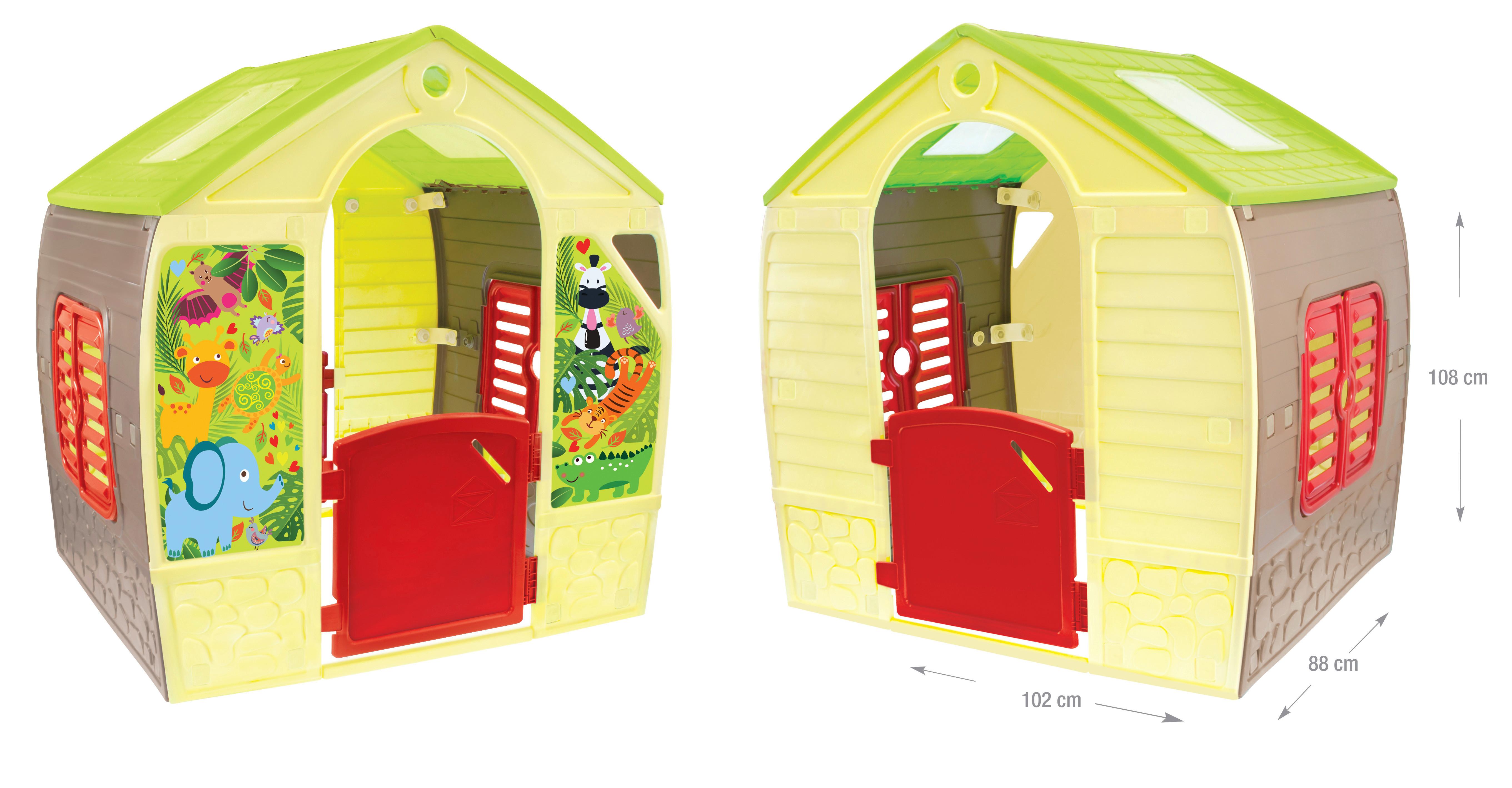 Hrací domeček HAPPY HOUSE, 102/108/88cm - vícebarevná, Konvenční, plast (102/108/88cm)
