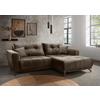 Ecksofa Restato, Braun S: 246x177 cm - Schwarz/Braun, MODERN, Textil (246/177cm) - MID.YOU