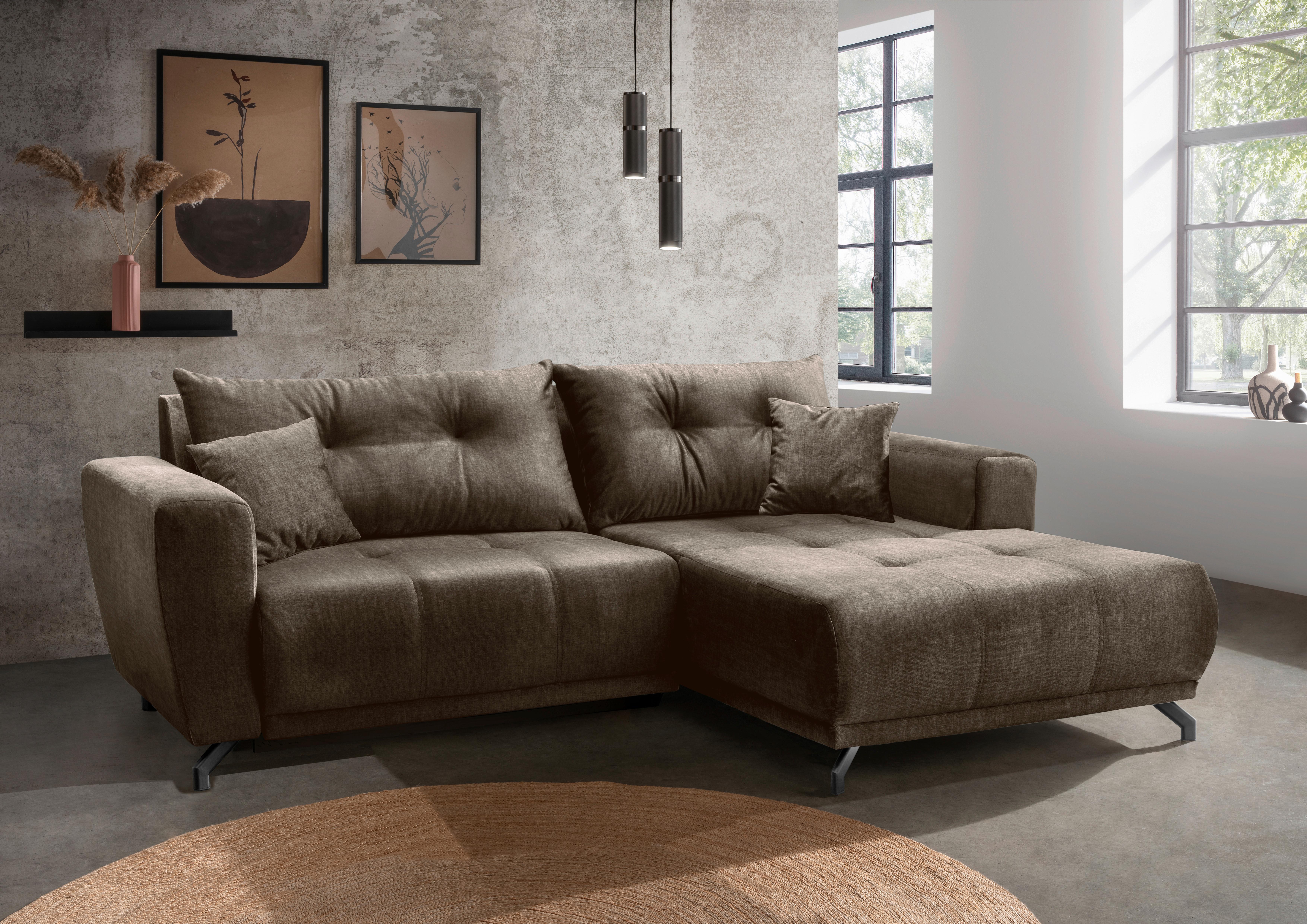ECKSOFA Restato, Braun S: 246x177 cm