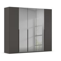 Drehtürenschrank Paola Graphitfarben/Grau B: 251 cm - Graphitfarben/Grau, Trend, Glas/Holzwerkstoff (251/223/61cm) - Rauch Möbel