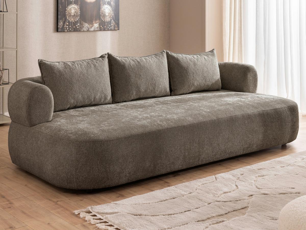 Bigsofa Ferro Braun B: 240 Cm - Schwarz/Braun, Design, Textil (240/76/122cm) - Livetastic